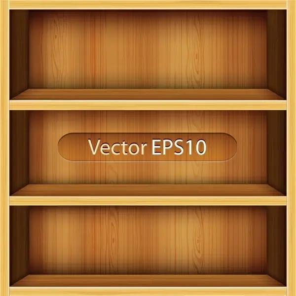 solid wood bookshelves vector 1