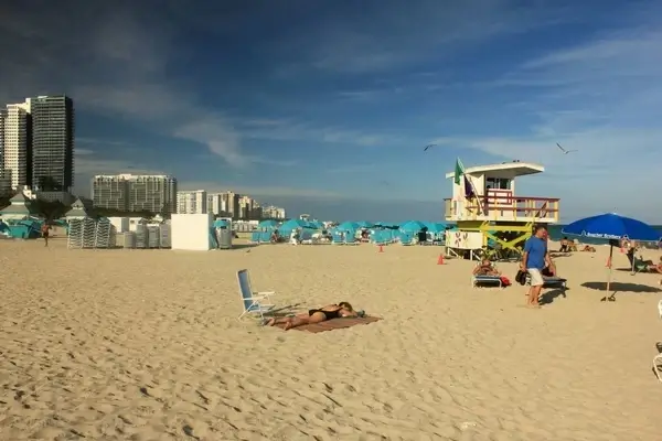 south beach looking one way in miami florida