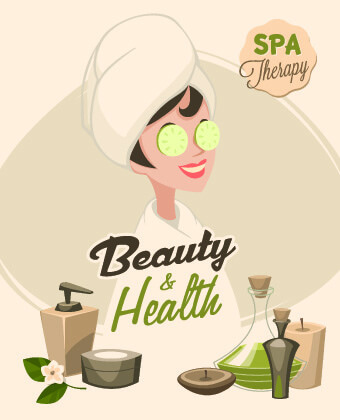 spa therapy and beauty vector