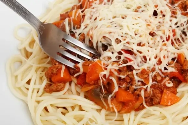 spaghetti bolognese detail