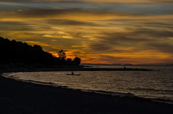 spanish banks sunset