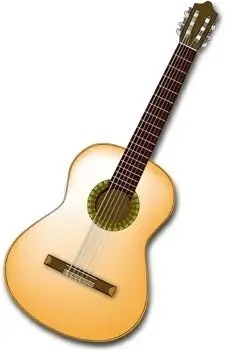spanish guitar realistic vector illustration