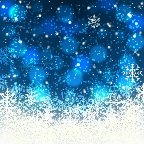 sparkling blurred dark background with abstract snowflakes