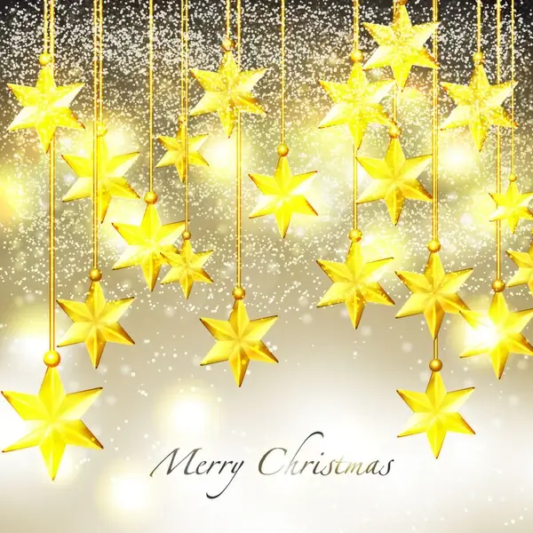sparkling christmas stars design background