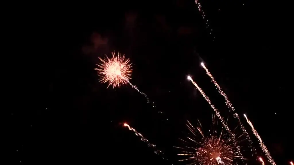 sparkling fireworks on dark sky