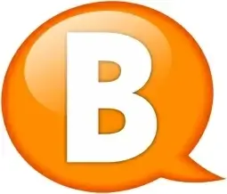 Speech balloon orange b