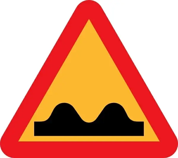 Speed Bump Sign clip art