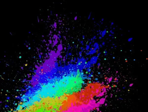 abstract background dynamic colorful ink splashing