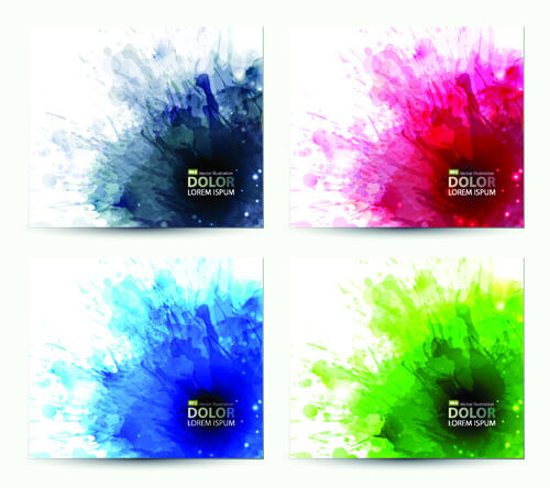 splash watercolor stains background vector