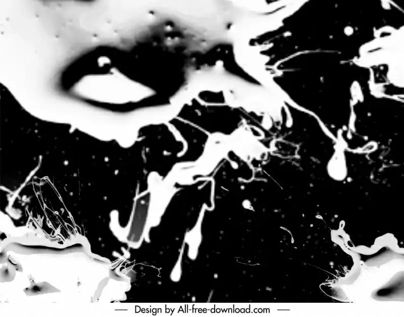 splatter brushes backdrop template dark grunge monochrome abstract decor
