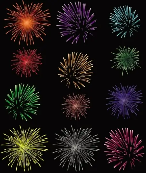 splendid fireworks fireworks vector 1