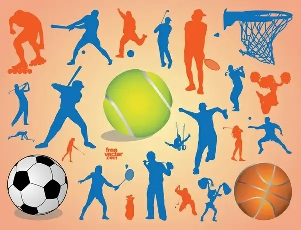 sport silhouettes vector