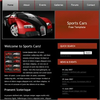 Sports Cars Template