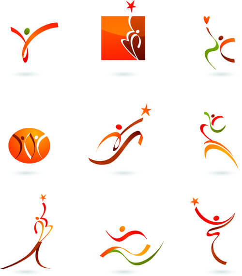 sports for logo people design vector