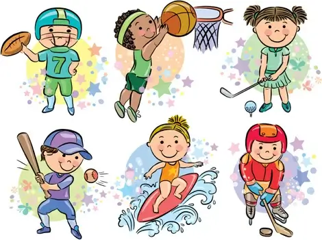 sports people cartoon vector
