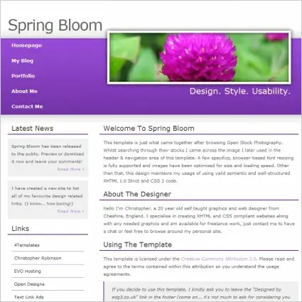 Spring Bloom Template