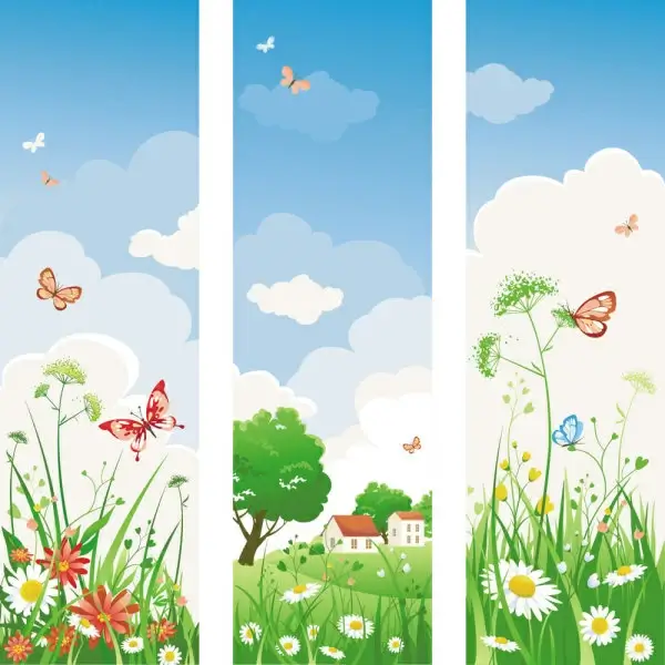 spring elements of banner