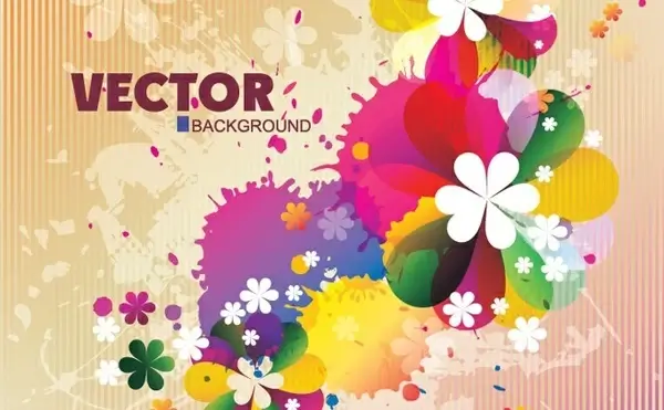 spring background grunge colorful design flat flowers decoration