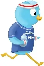 Spring jogger follow me