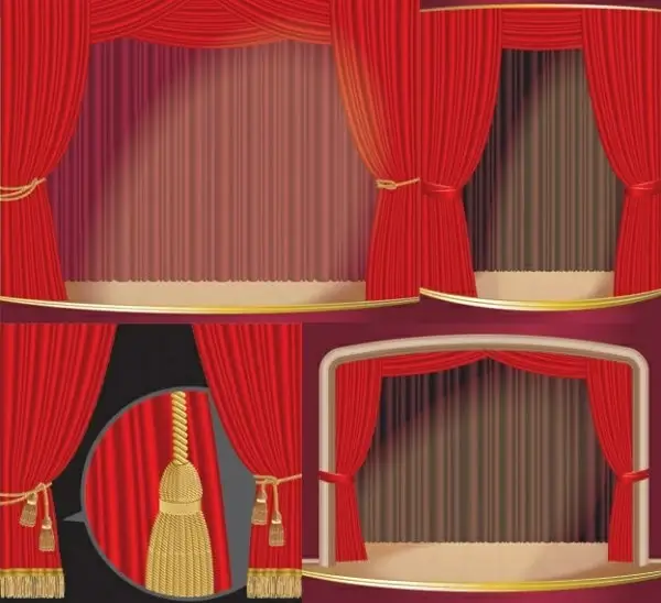 stage curtain vector