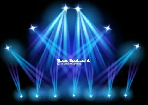 stage lighting effects 01 vector