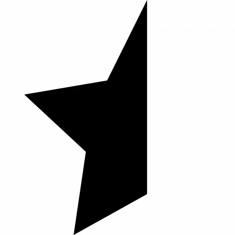 star half sign icon flat silhouette geometric sketch