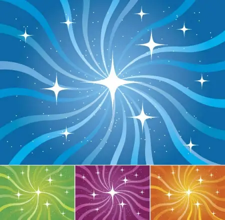 starlight and rotational lines back vector