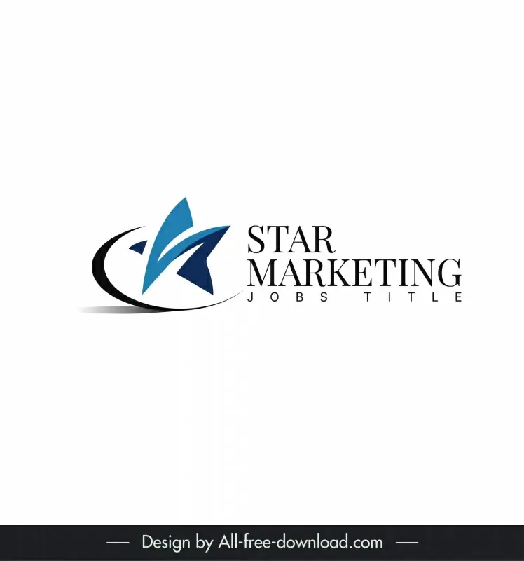 starmarketing logo elegant dynamic star curve