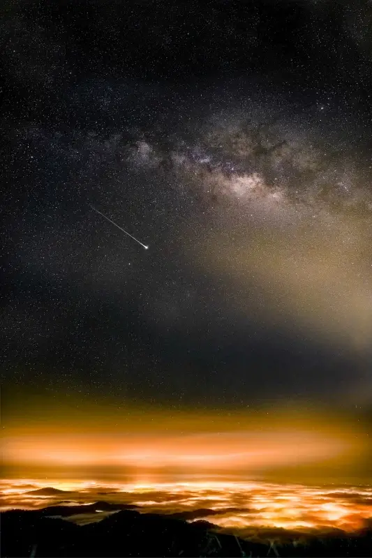 starry universe picture dynamic comet 