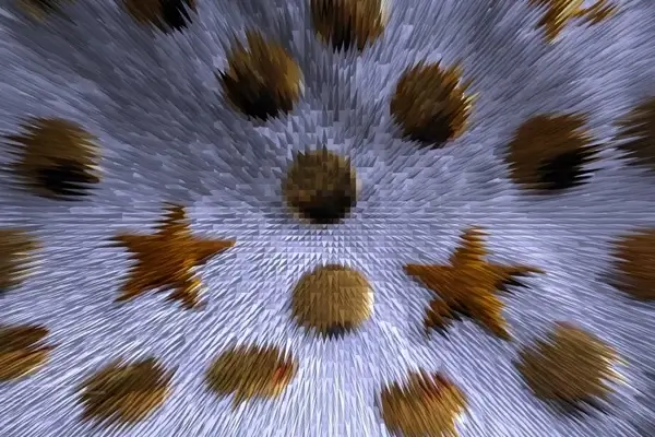 stars and circle pyramid effect