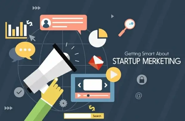 startup marketing banner business design elements decor