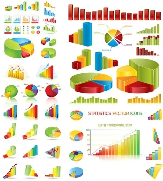 statistics theme vector