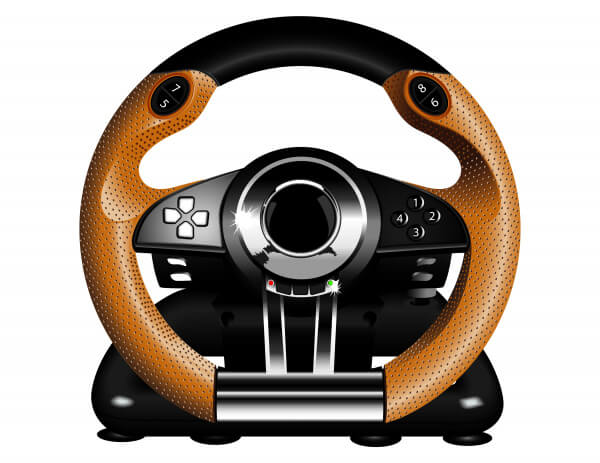 steering wheel video game controller