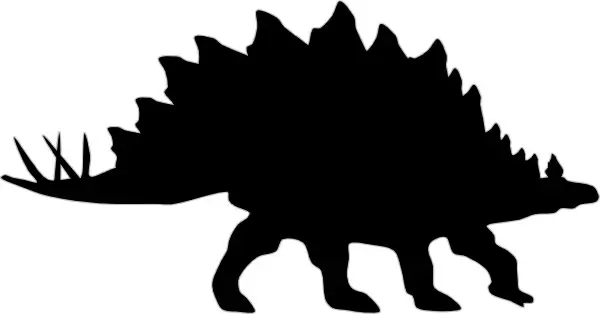 Stegosaurus Shadow clip art