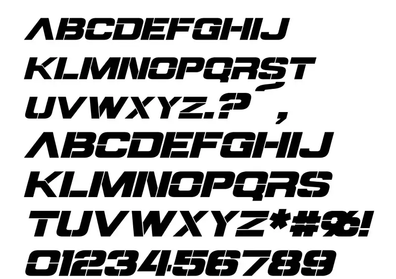 Octin Stencil Free Font in truetype .ttf opentype .otf format free and ...