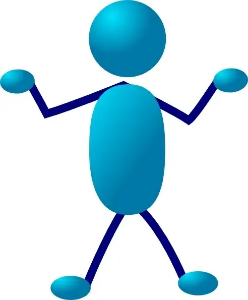 Stick Man Amazed clip art