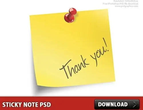 Sticky Note Free PSD