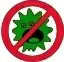 Stop Green Computer Virus clip art