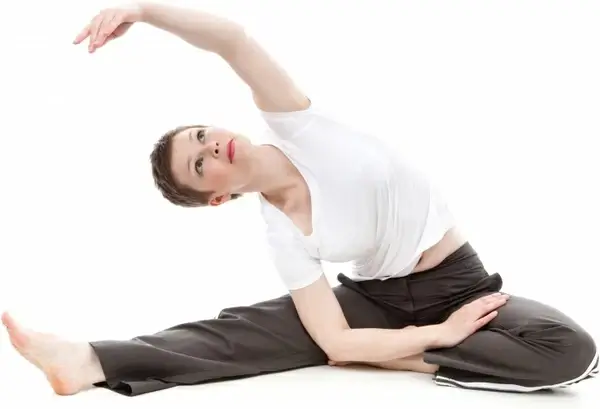 stretching and exercising