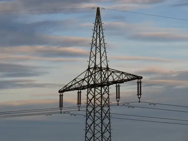 strommast power line sky