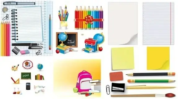 student stationery vector