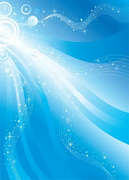 decorative background sparkling dynamic lines blue white decor