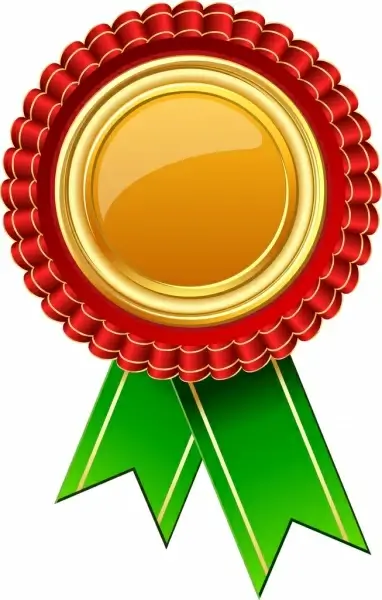success conceptual icon closeup colorful shiny medal decoration