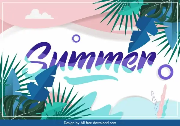 summer background colorful leaves decor classical design