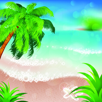 summer beach and island background