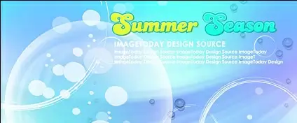 Summer Korean style background material layered psd-1