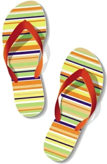 summer sandals 01 vector