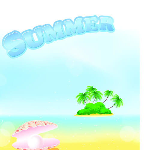 summer tourism illustration vector