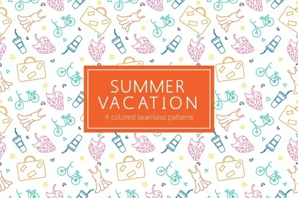 summer vacation vector pattern