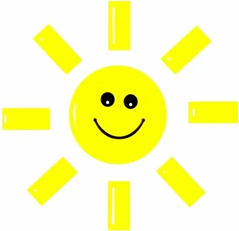sun smile cartoon